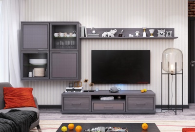 Стенка в гостиную Палермо (комплект 6) Кураж