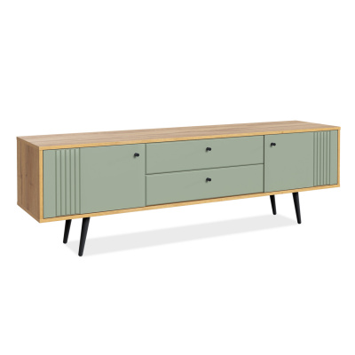 Тумба под ТВ 1700 (серо-зеленый) Вега Саксония Кураж