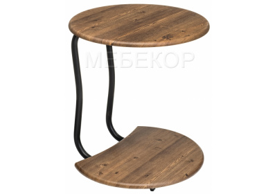 Журнальный стол Андромеда черный матовый / старое дерево Woodville