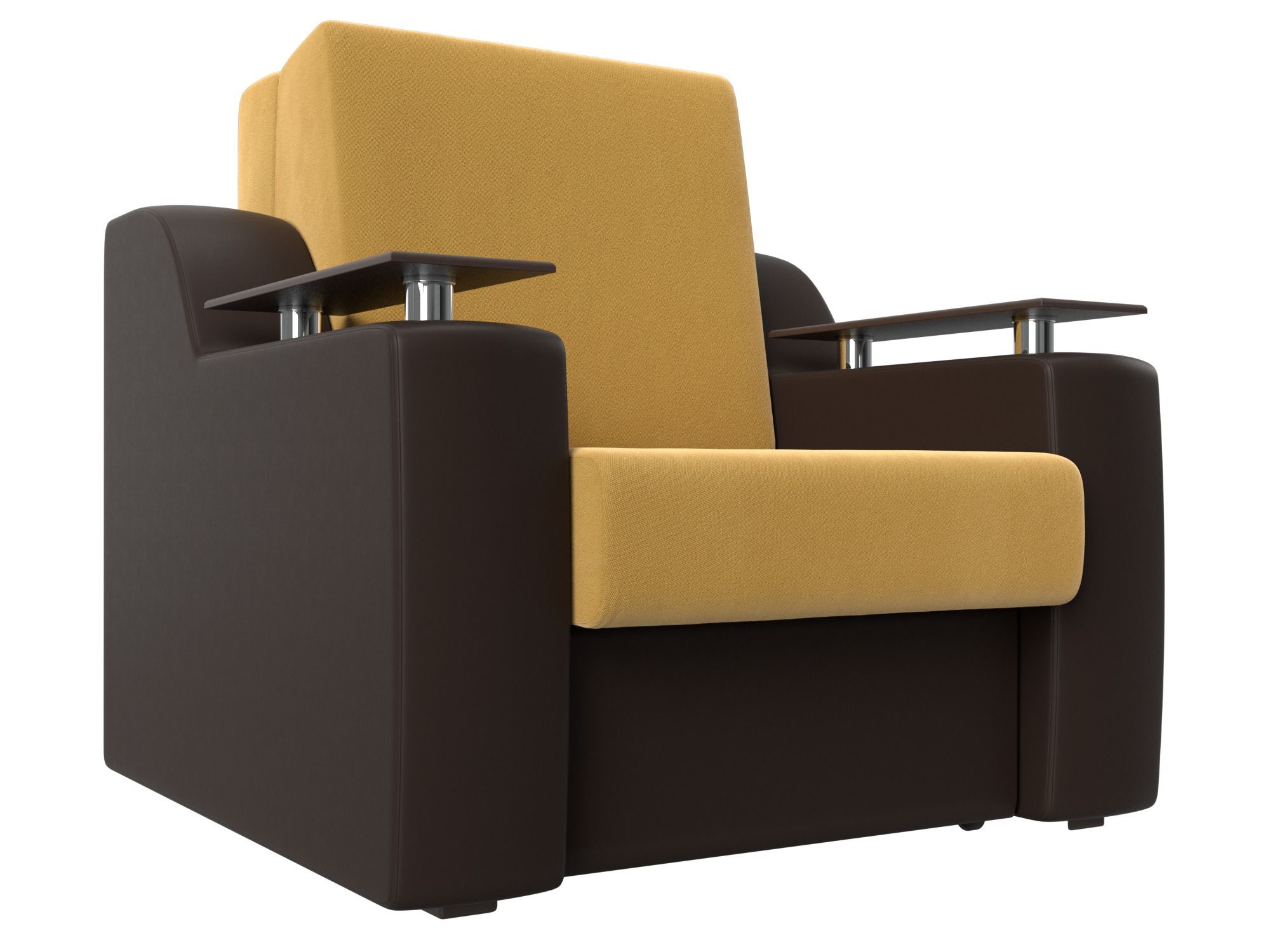 Кресло-кровать Сенатор 80 Желтый\коричневый