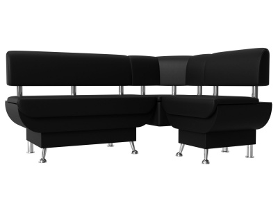 Кухонный угловой диван Альфа правый угол Черный