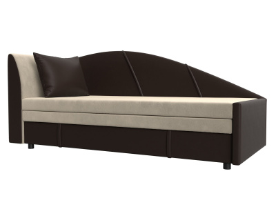 Кушетка Тропикана угол левый Бежевый\Коричневый