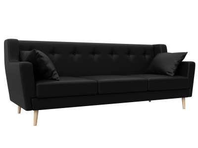 Диван кухонный прямой Брайтон 3 Черный