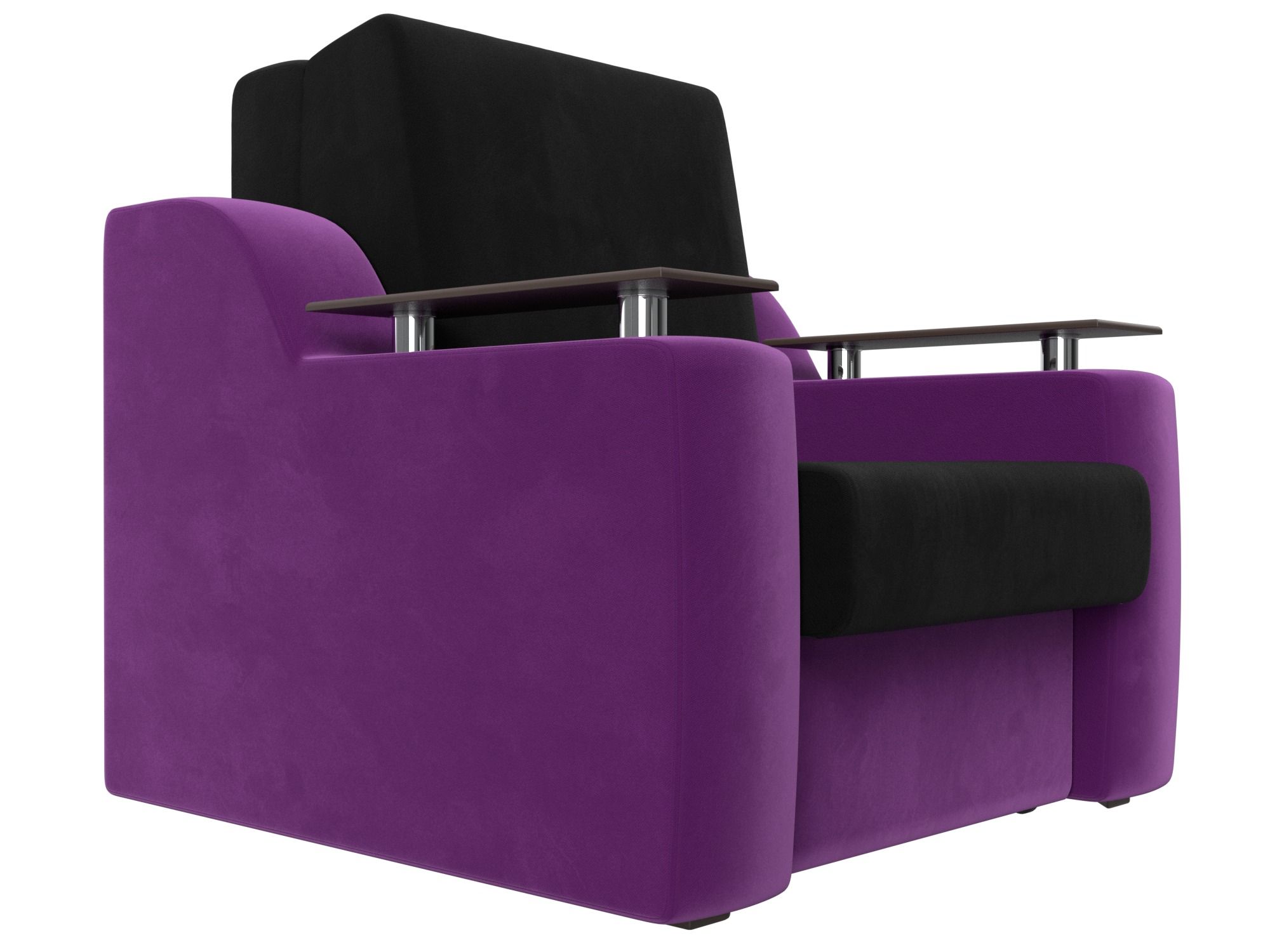 Кресло-кровать Сенатор 80 Черный\Фиолетовый