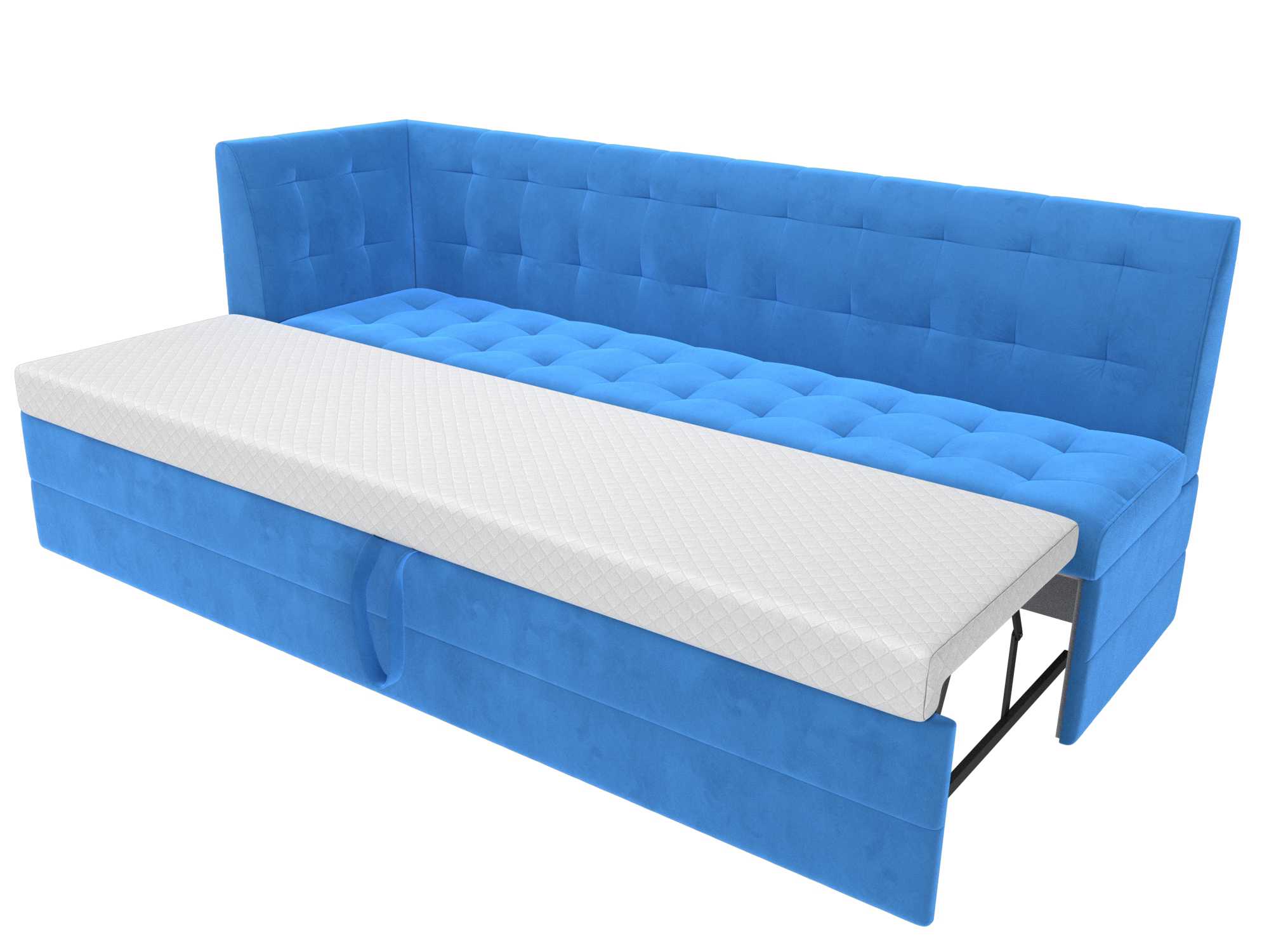 Кухонный диван Бриз с углом слева Голубой