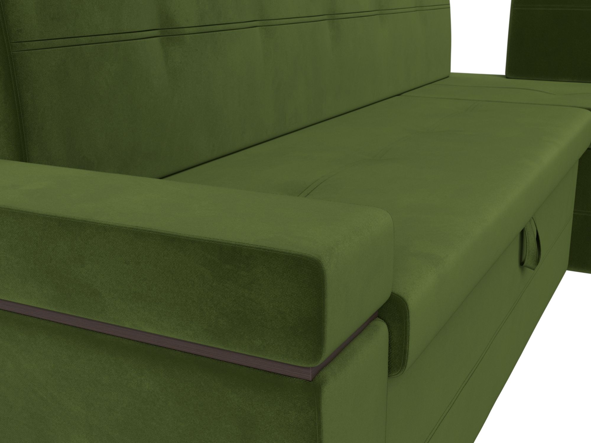 Кухонный угловой диван Деметра правый угол Зеленый