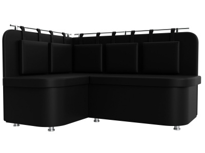 Кухонный угловой диван Уют 2 левый угол Черный