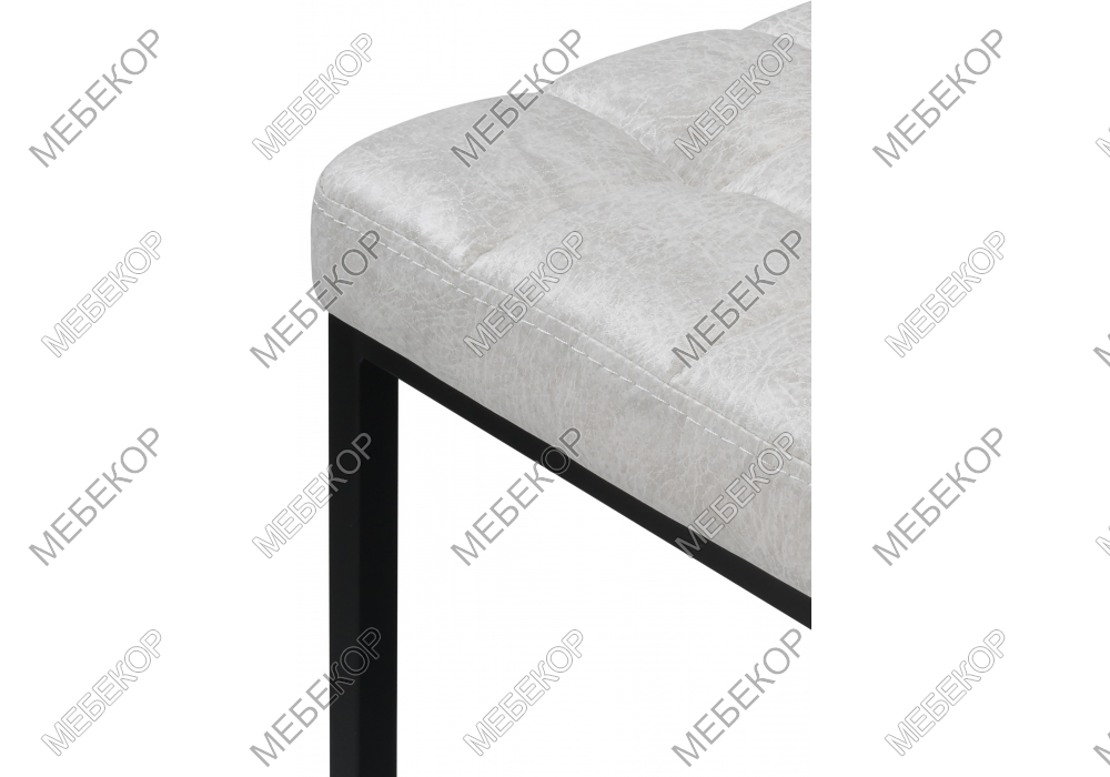Барный стул Лофт кожзам серый мрамор / черный матовый Woodville