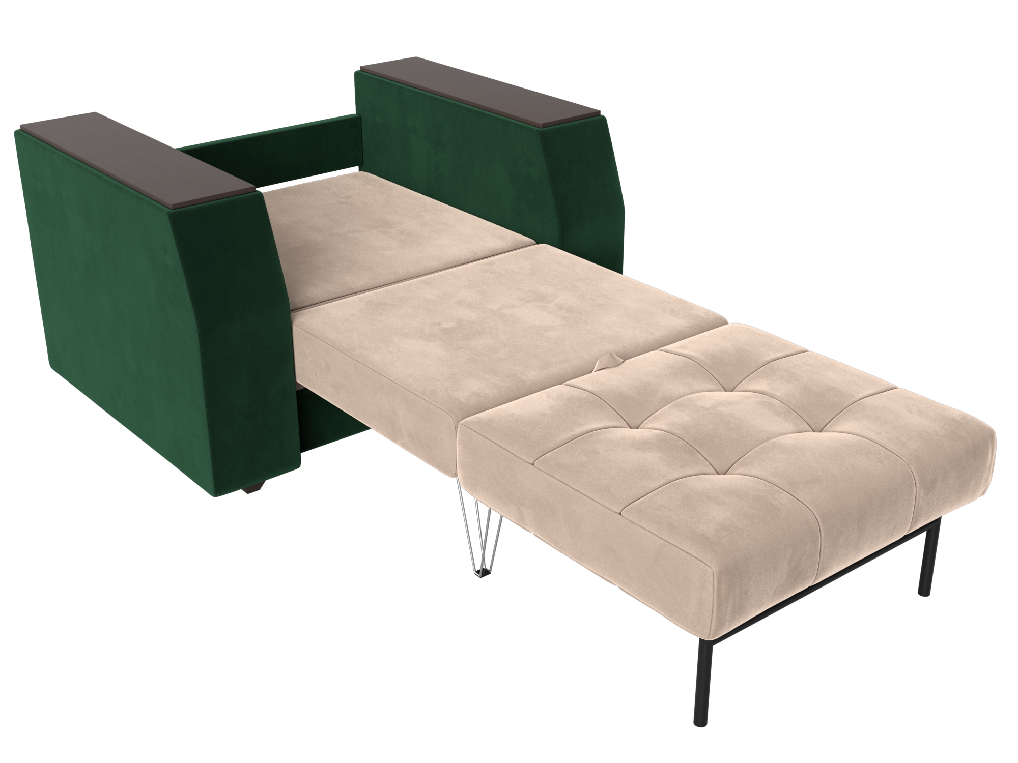 Кресло-кровать Атлантида Бежевый\Зеленый