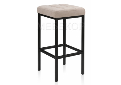 Барный стул Лофт ткань канди крем / черный матовый Woodville