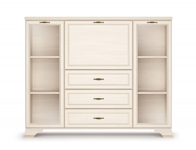 Шкаф низкий (2 стеклодвери) «Сиена» Кураж