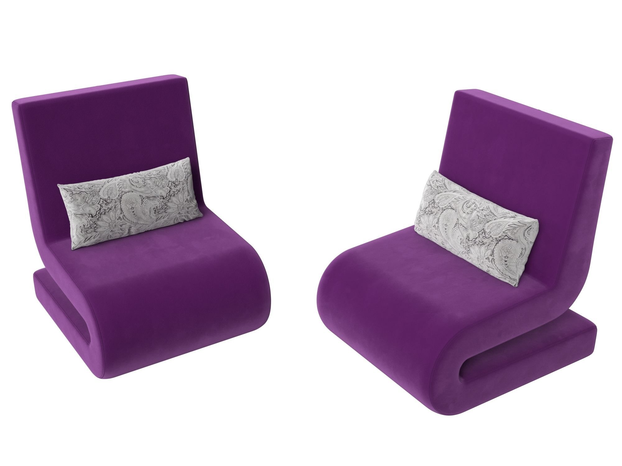 Кресло Волна (2 шт) Фиолетовый