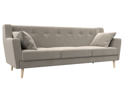 Диван кухонный прямой Брайтон 3 Бежевый