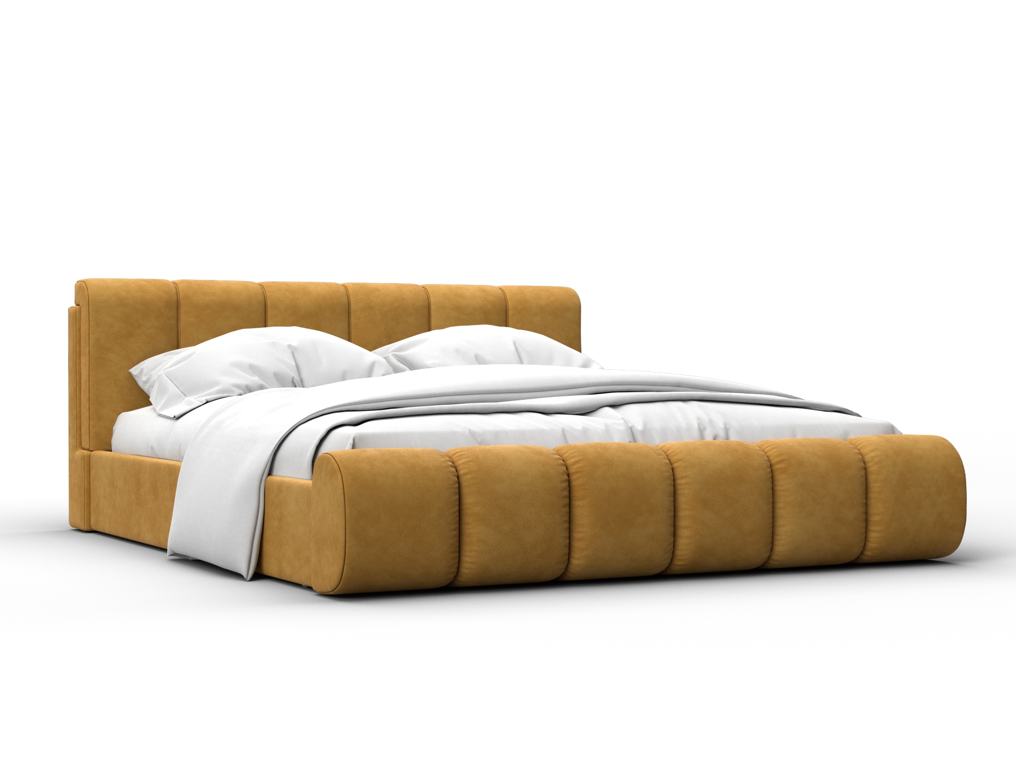 Кровать двуспальная Лига-132 (180) BRUT 10 желтый