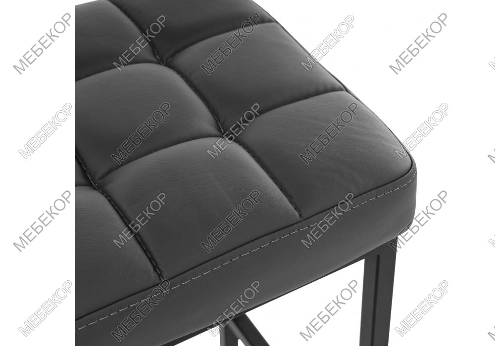 Барный стул Лофт кожзам темно-серый / черный матовый Woodville