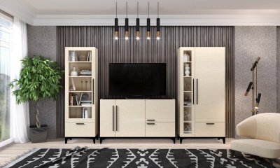 Стенка в гостиную Милан (комплект 1) Кураж