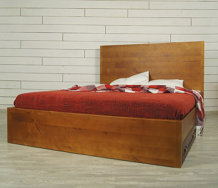 Кровать "Gouache Birch" 160*200 с ящиками Этажерка