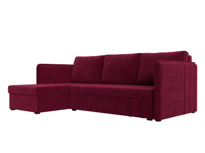 Угловой диван Слим левый угол Бордовый