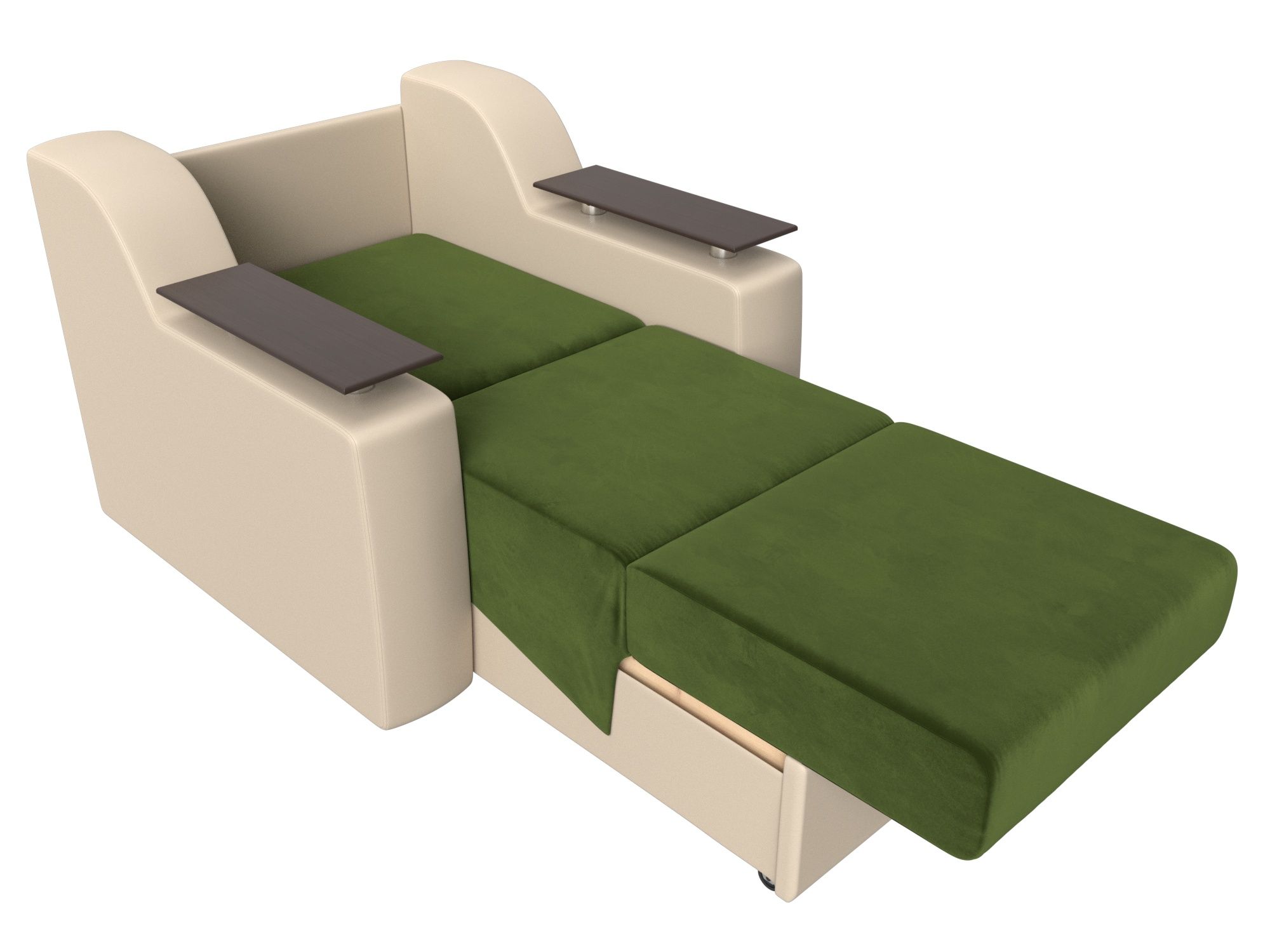 Кресло-кровать Сенатор 60 Зеленый\Бежевый