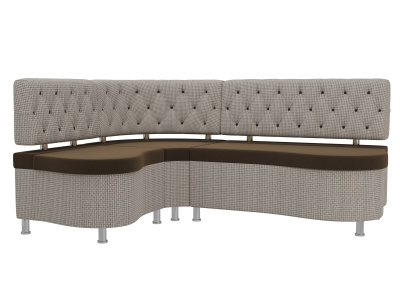 Кухонный угловой диван Вегас левый угол Коричневый\корфу 02