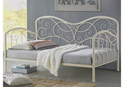 Кровать Inga 90 х 200 см glossy ivory Woodville