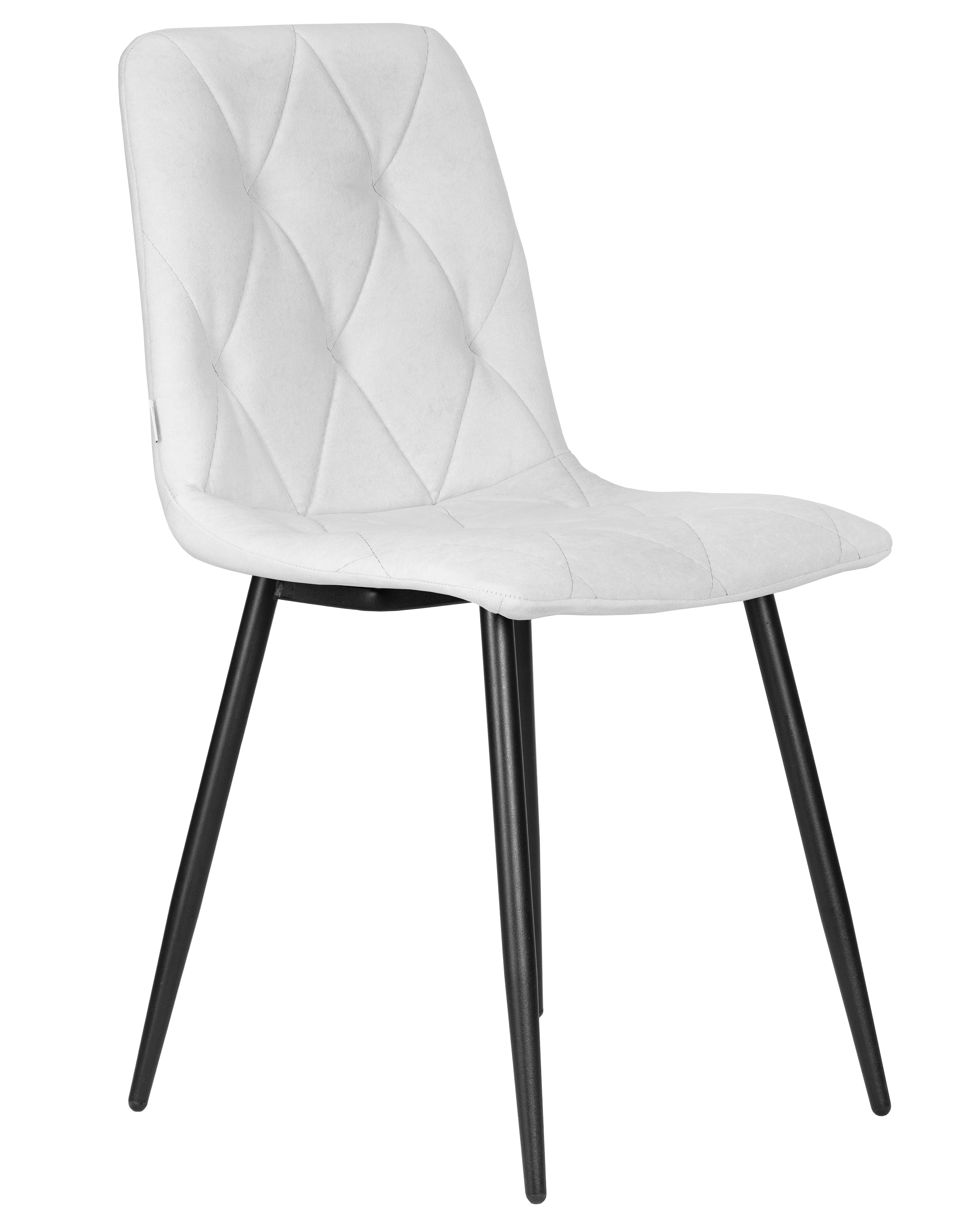 Стул обеденный DOBRIN CHILLY ROMBO, Светло-серый Simple 29, основание черный