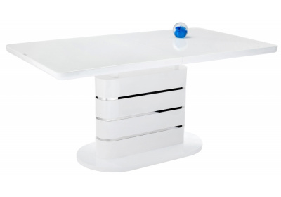 Стол стеклянный Plas 140 super white Woodville