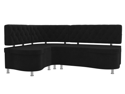 Кухонный угловой диван Вегас левый угол Черный