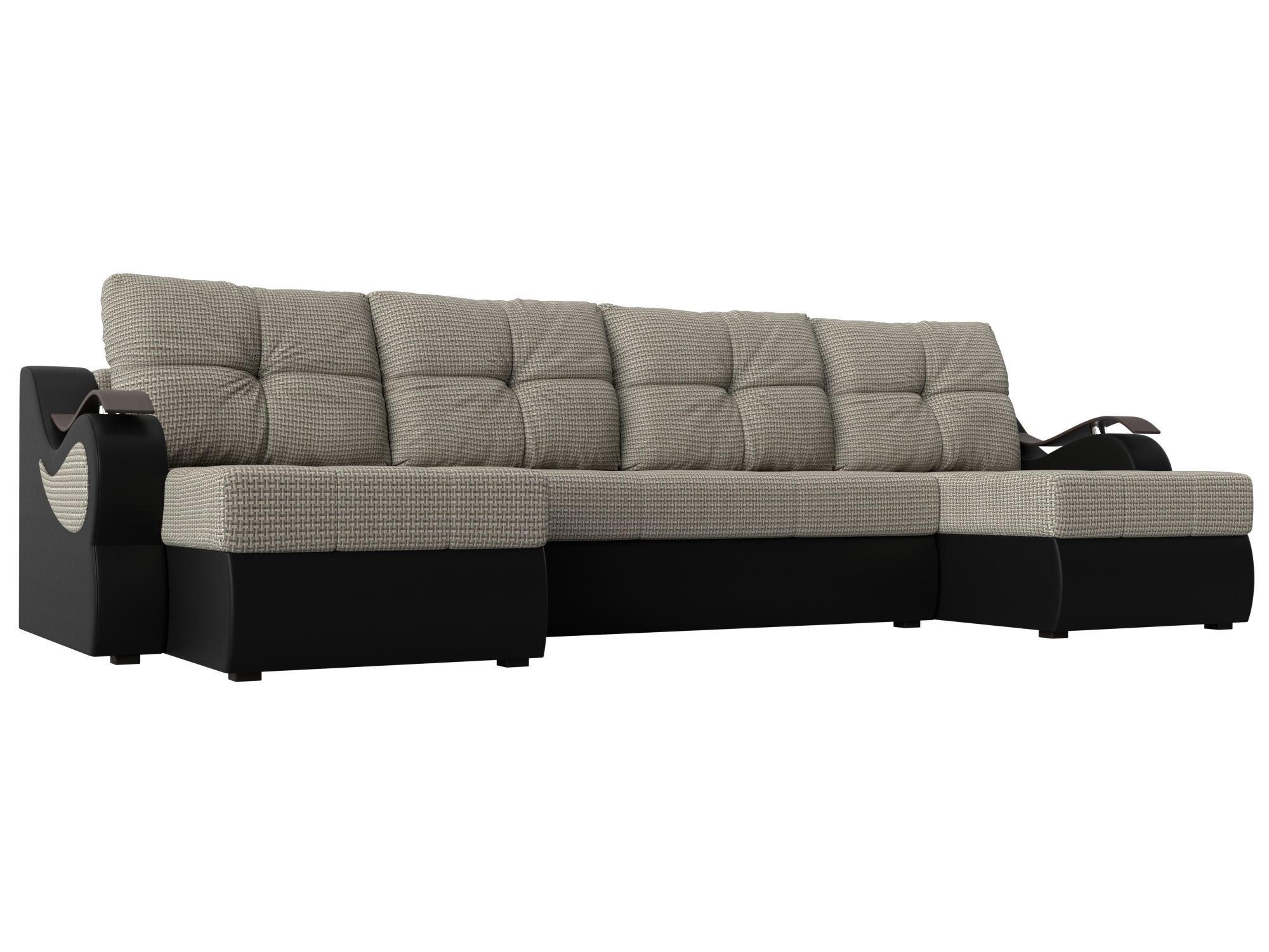 П-образный диван Меркурий Корфу 02\черный