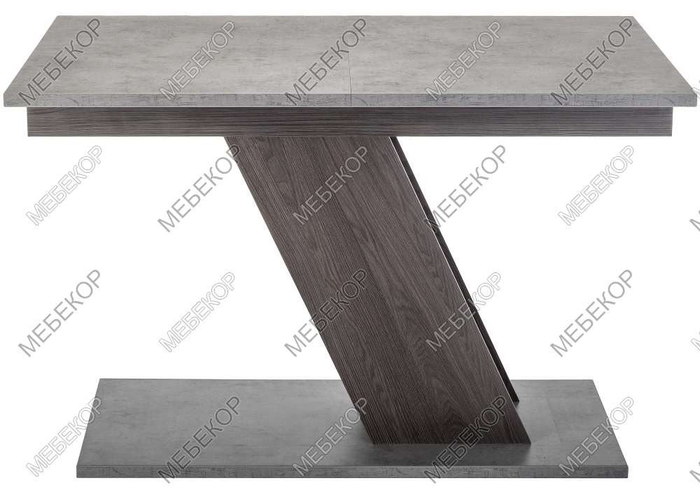 Стол Тирион бетон чикаго серый / дуб гладстоун табак Woodville