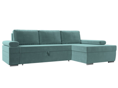 Угловой диван Канкун правый угол Бирюзовый