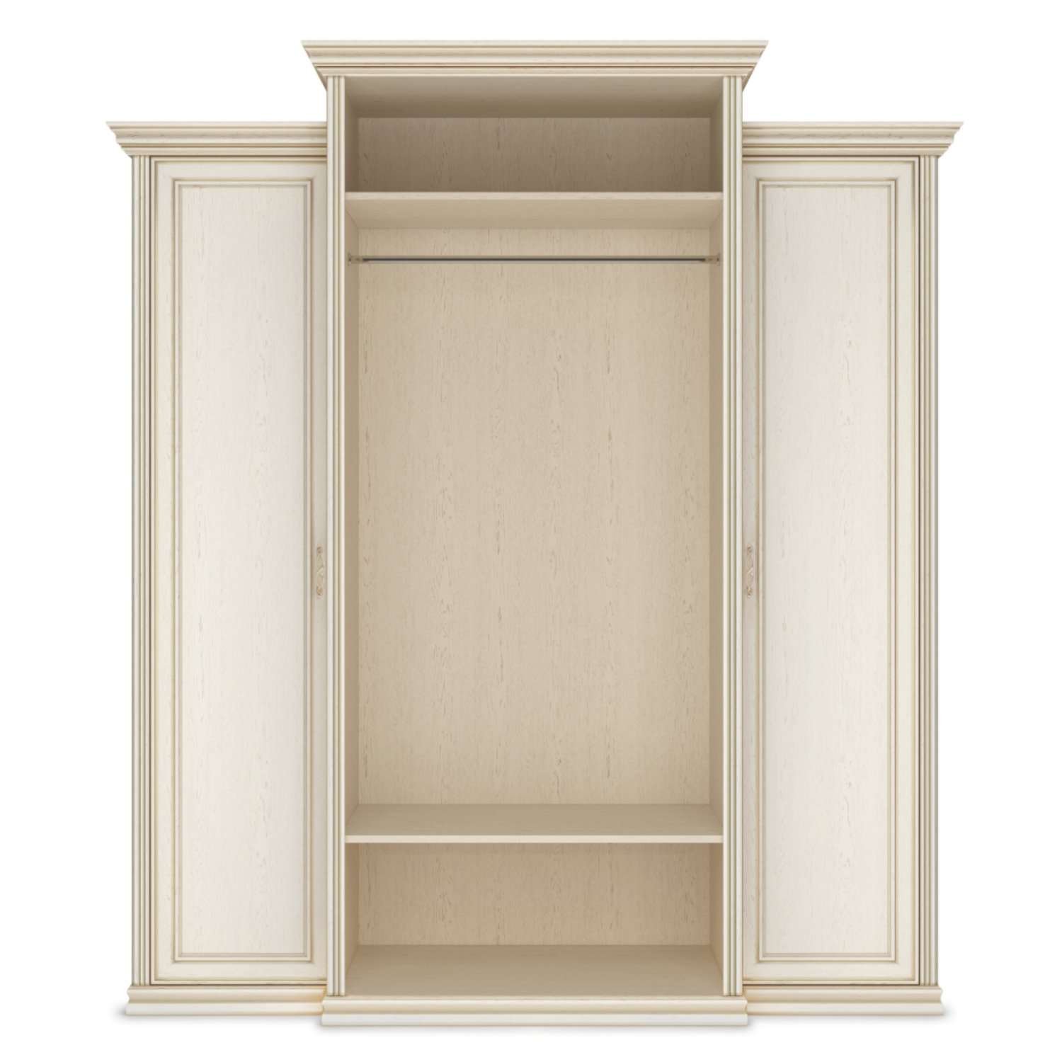 Шкаф четырехдверный с пеналами (корпус, боковые двери в комплекте) «Венето» Кураж