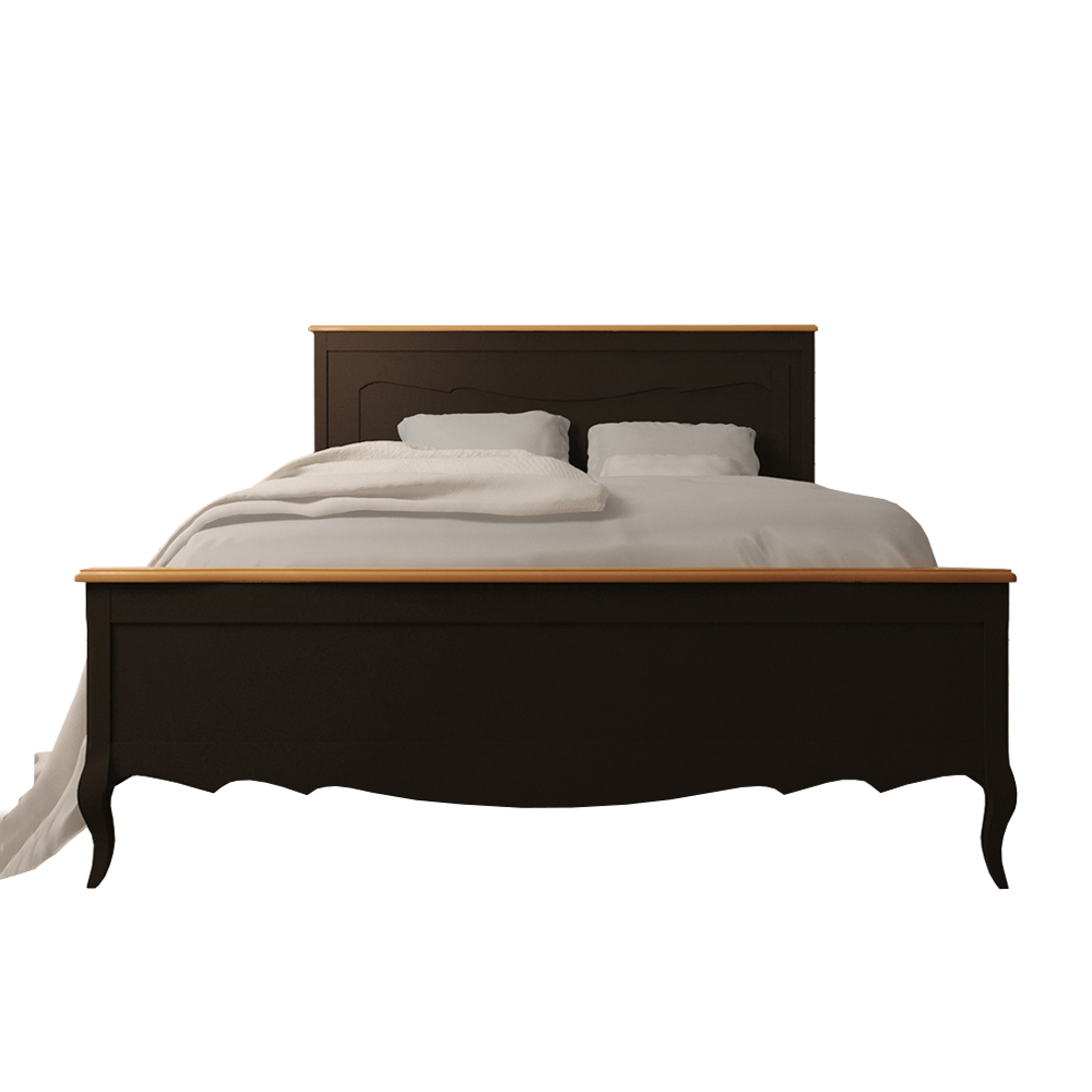 Дизайнерская кровать "Leontina Black" 160x200 арт ST9341/16BLK Этажерка