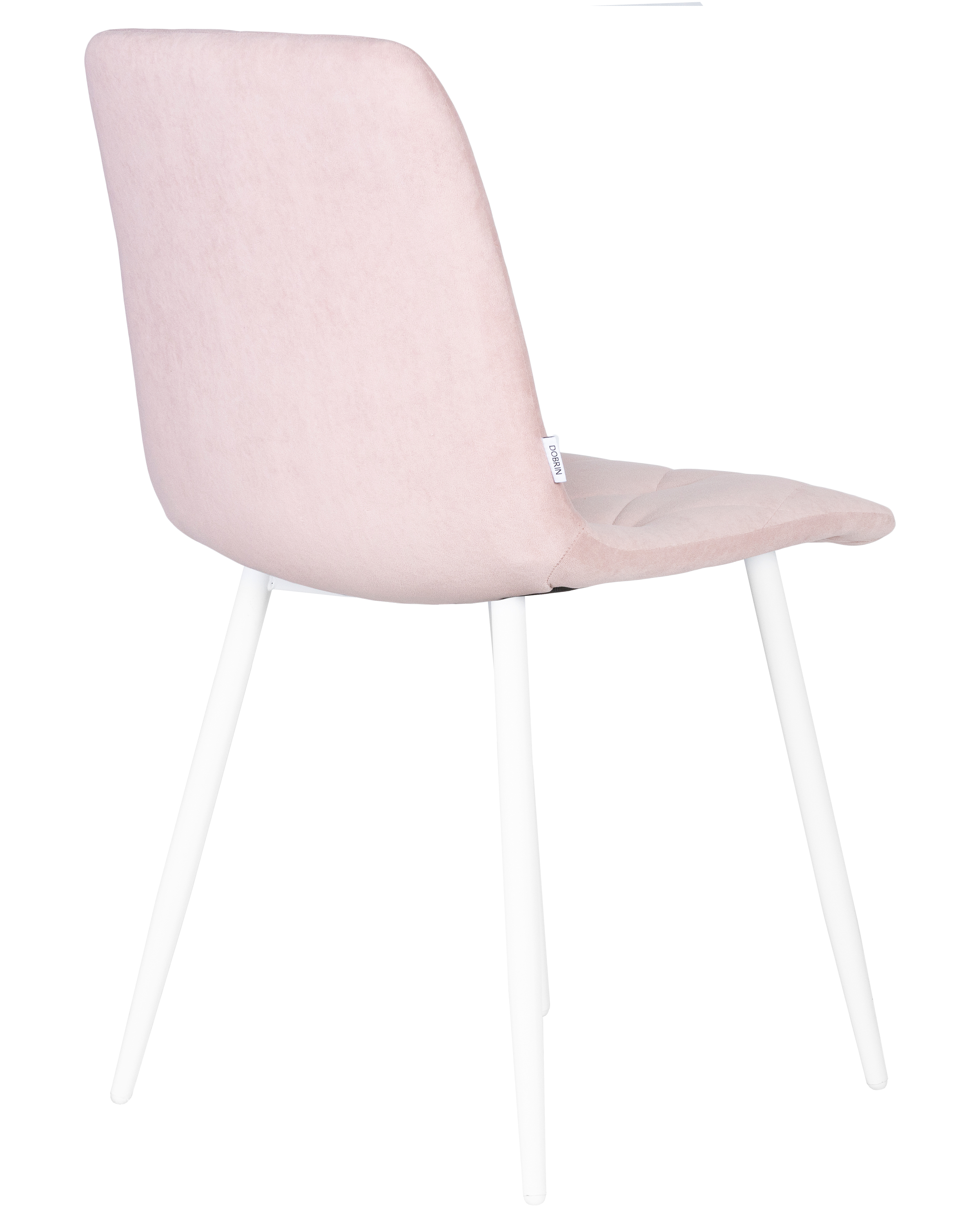 Стул обеденный DOBRIN CHILLY ROMBO, Розовый Simple 03, основание белый