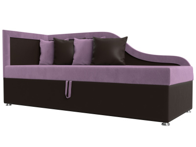 Детский диван Дюна левый угол Сиреневый\Коричневый