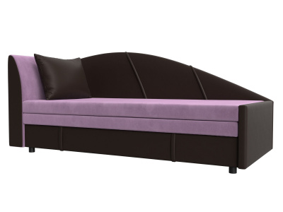 Кушетка Тропикана угол левый Сиреневый\Коричневый
