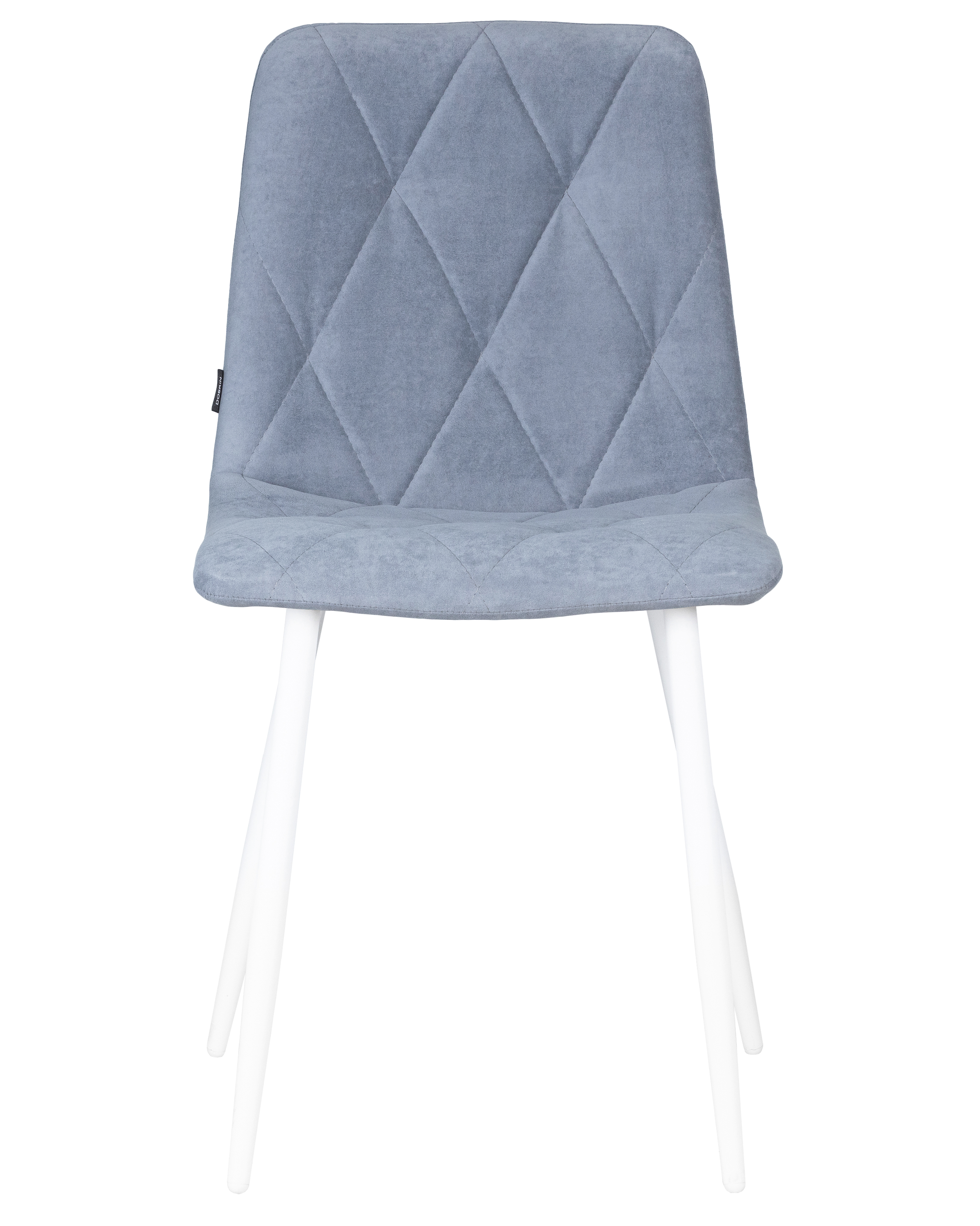 Стул обеденный DOBRIN CHILLY ROMBO, Серо-голубой Simple 26, основание белый