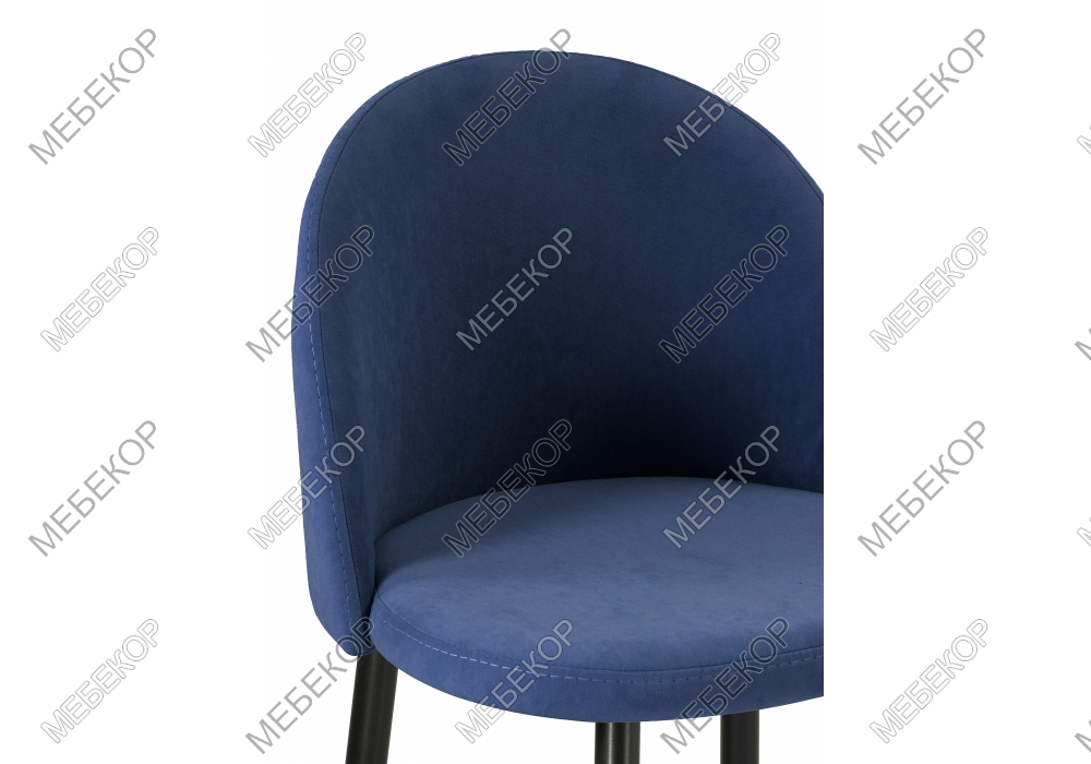 Барный стул Амизуре темно-синий / черный матовый Woodville