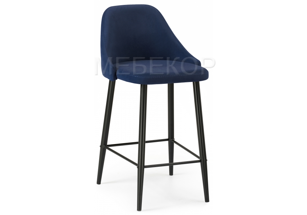 Барный стул Джама темно-синий / черный матовый Woodville