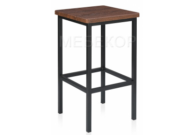 Барный стул Лофт филадельфия коньяк / черный матовый Woodville