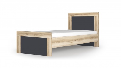 Кровать с ортопедическим основанием 900 «Вега Скандинавия» (антрацит) Кураж