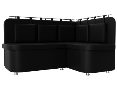 Кухонный угловой диван Уют 2 правый угол Черный