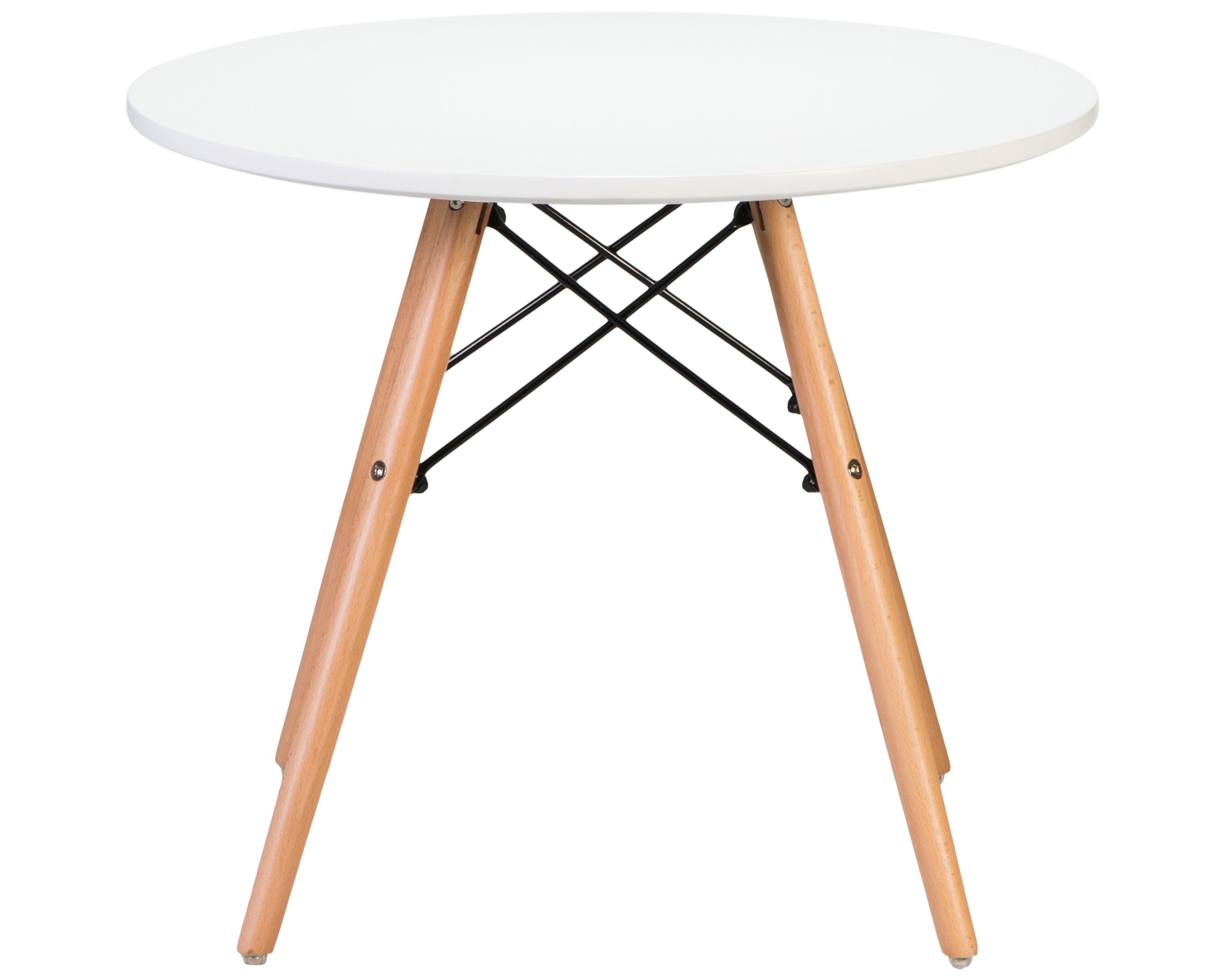 Стол журнальный DOBRIN SHELLEY, ножки светлый бук, цвет белый