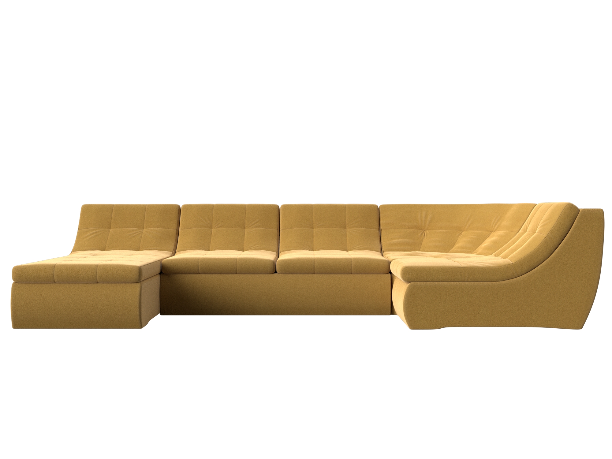 П-образный модульный диван Холидей Желтый