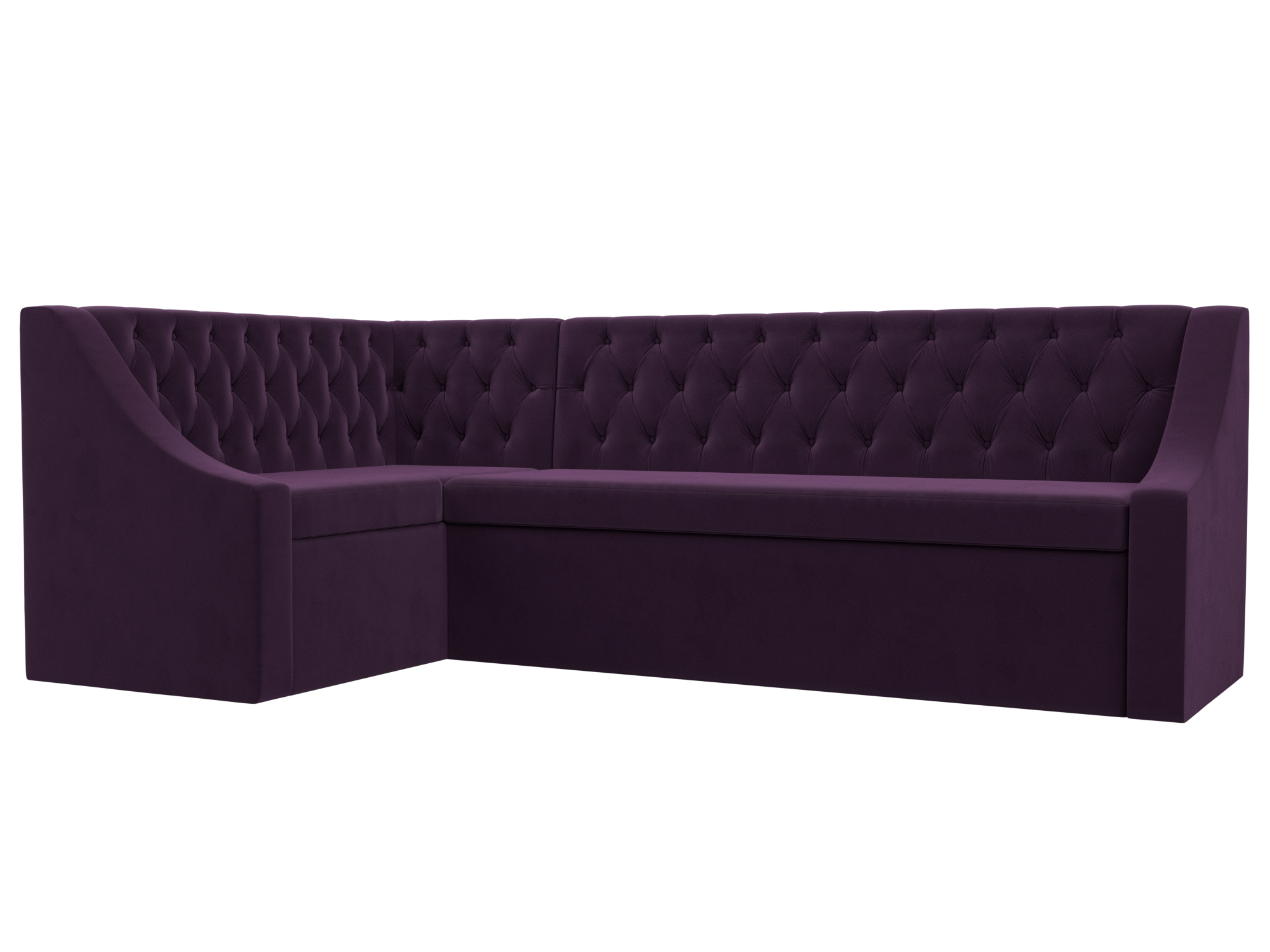 Кухонный угловой диван Мерлин левый угол Фиолетовый