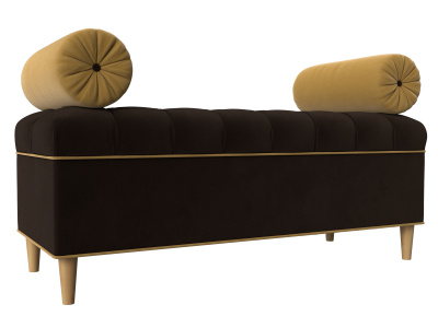 Банкетка Глория Коричневый\Желтый