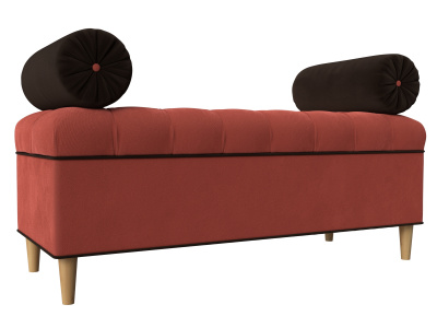 Банкетка Глория Коралловый\Коричневый