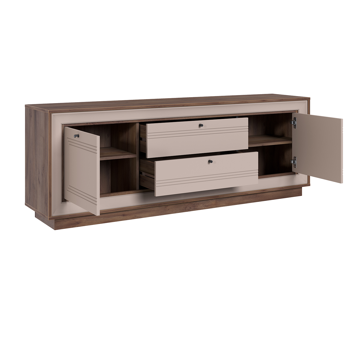 Тумба под ТВ 1800 (таксония шоколадная, кофе с молоком) «Прато» Кураж