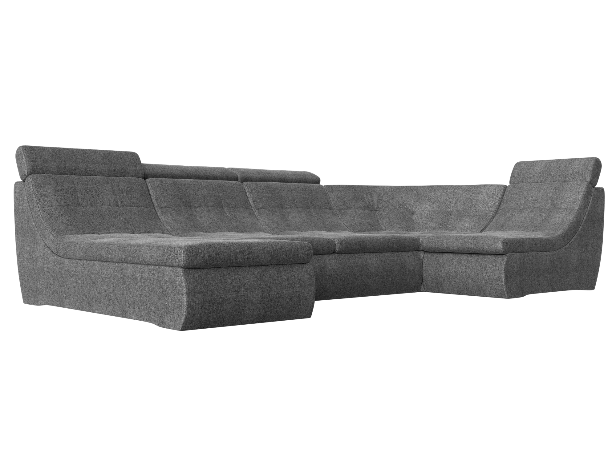 П-образный модульный диван Холидей Люкс Серый
