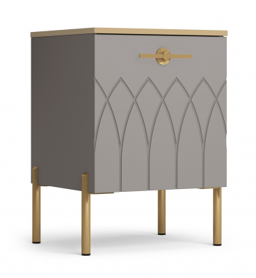 Тумба прикроватная левая (мокко, силк анис) Капри 2 Кураж